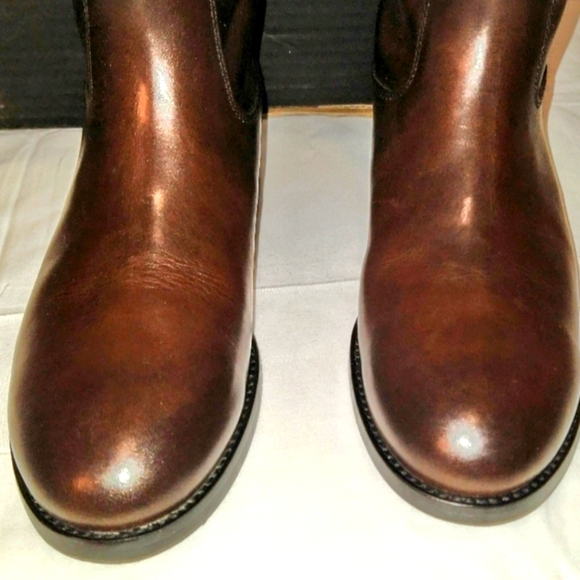 Frye Melissa 2 Leather Equestrian Inspired Pull-On Riding Boots - Picture 11 of 12